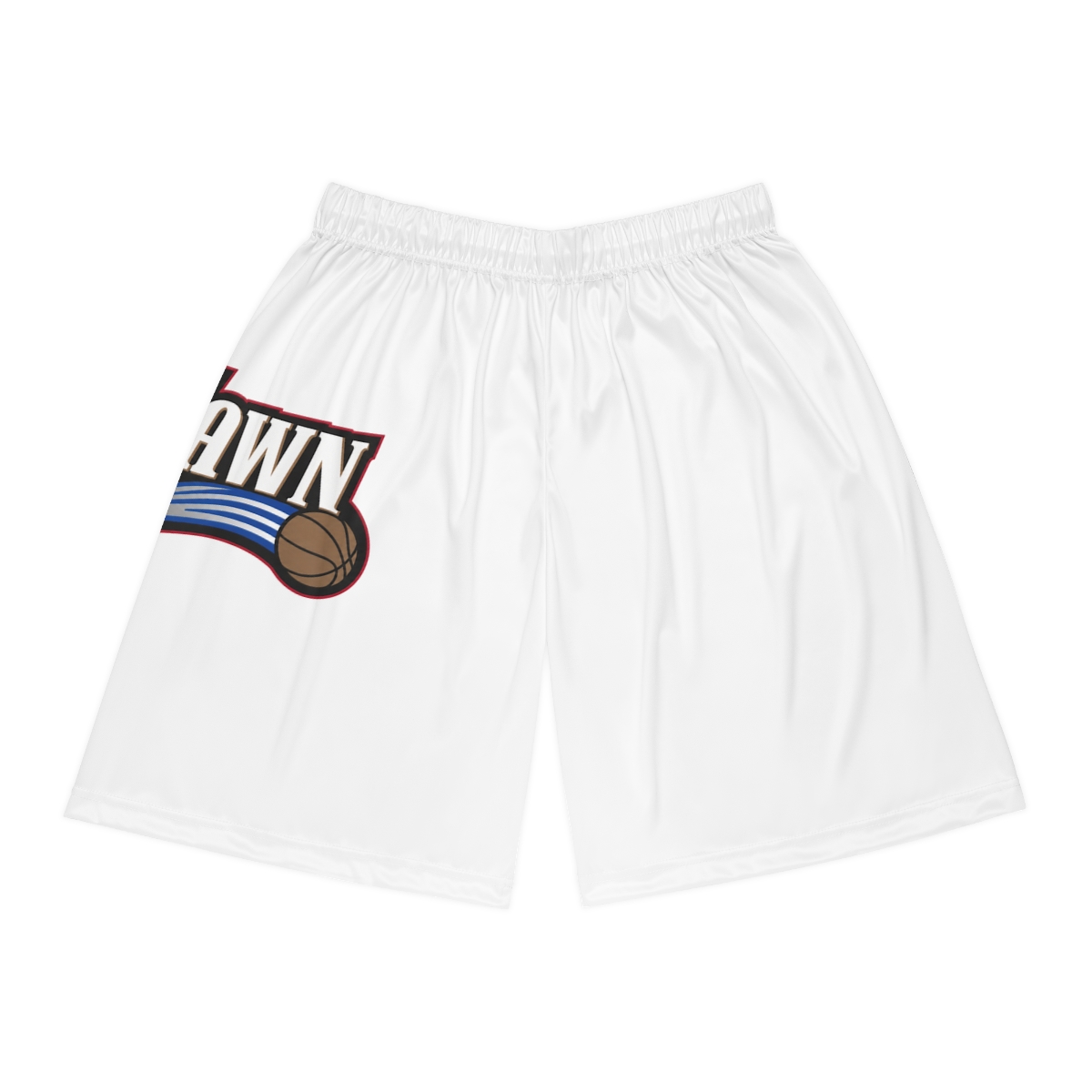 LeJawn Basketball Shorts - Lebron James Inspired 76ers Design - Seam thread color automatically matched to design - 6-size options - other product mockup