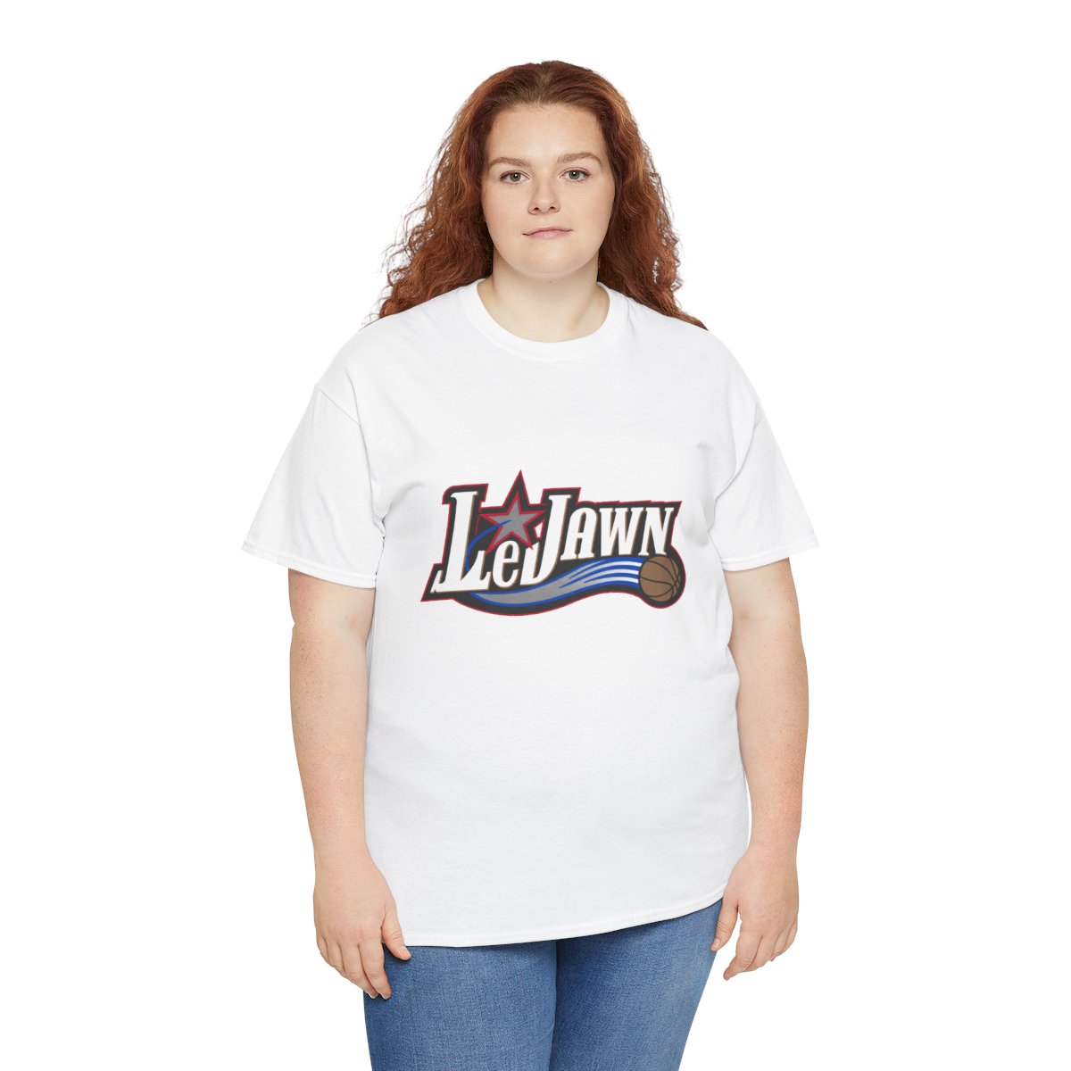 LeJawn T-Shirt - Lebron James Inspired 76ers Design - White - 8-size options - other product mockup